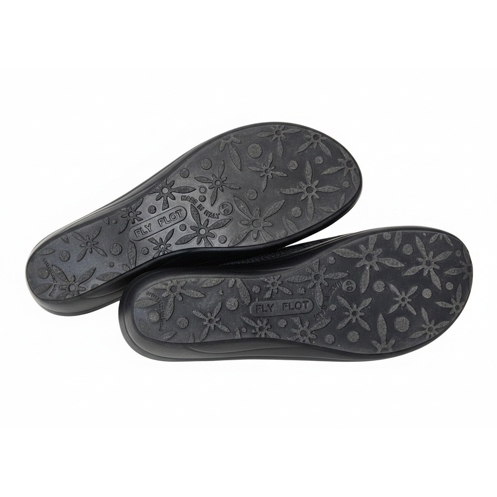 Fly Flot Mesh Clogs Womens 40 Black Excellent Anatomic Anti-Shock Made in Italy - Picture 6 of 6